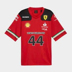 Lewis Hamilton “44” Ferrari F1-Inspired Football Jersey