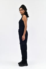 Black Interlock Cargo Trouser