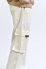 Ivory Skin Interlock Cargo Trouser