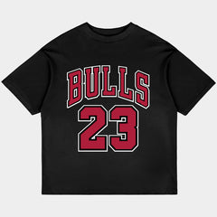 Bulls 23 Oversized Black Tee