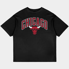 Chicago Bulls Oversized Black Tee