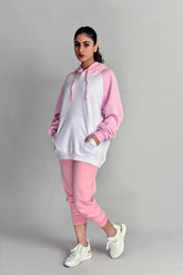 OverSized Vintage Raglan Marshmallow (white and pink)
