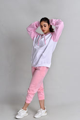 OverSized Vintage Raglan Marshmallow (white and pink)