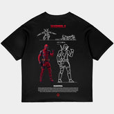 Deadpool Oversized Black Tee