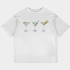 Martini Oversized White Tee