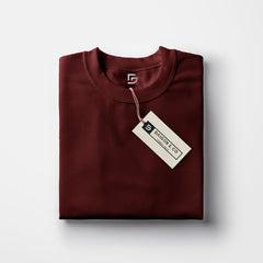 Crew Neck T-shirt in Maroon