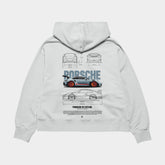 Porsche 911 GT3 RS White Oversized Hoodie