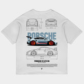 Porsche 911 Oversized White Tee