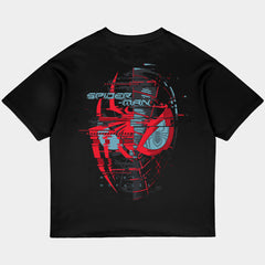 Spider man Miles Morales Oversized Black Tee