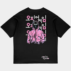 Squid Games Oversized Black Tee