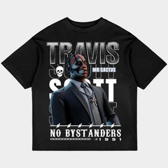 Travis Scott No Bystanders Black Oversized Tee