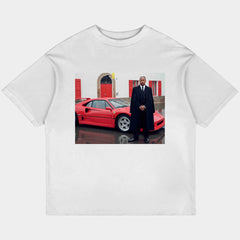 LEWIS HAMILTON FERRARI OVERSIZED WHITE TEE