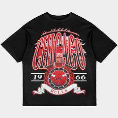 Chicago Bulls 1966 Oversized Black Tee