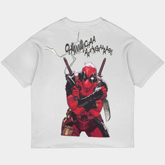 Dead Pool ANGAS Oversized White Tee