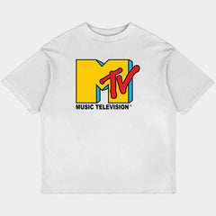 MTV Oversized White Tee