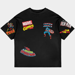 Marvel Comics Oversized Black Tee