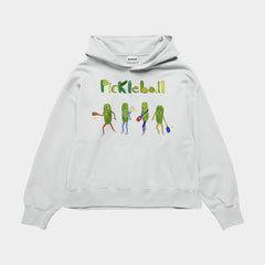 Pickle Ball Oversized White Hoodie