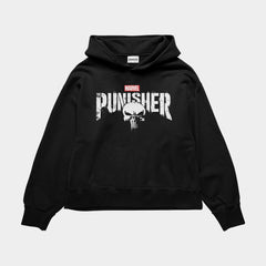 Marvel Punisher Oversized Black Hoodie