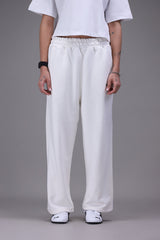 Wide Leg Terry Trousers Cloudy