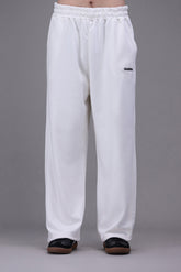 Wide Leg Terry Trousers Cloudy