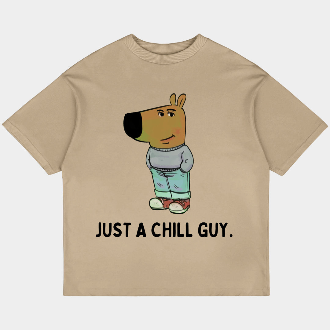 JUST A CHILL GUY Oversized Skin Tee