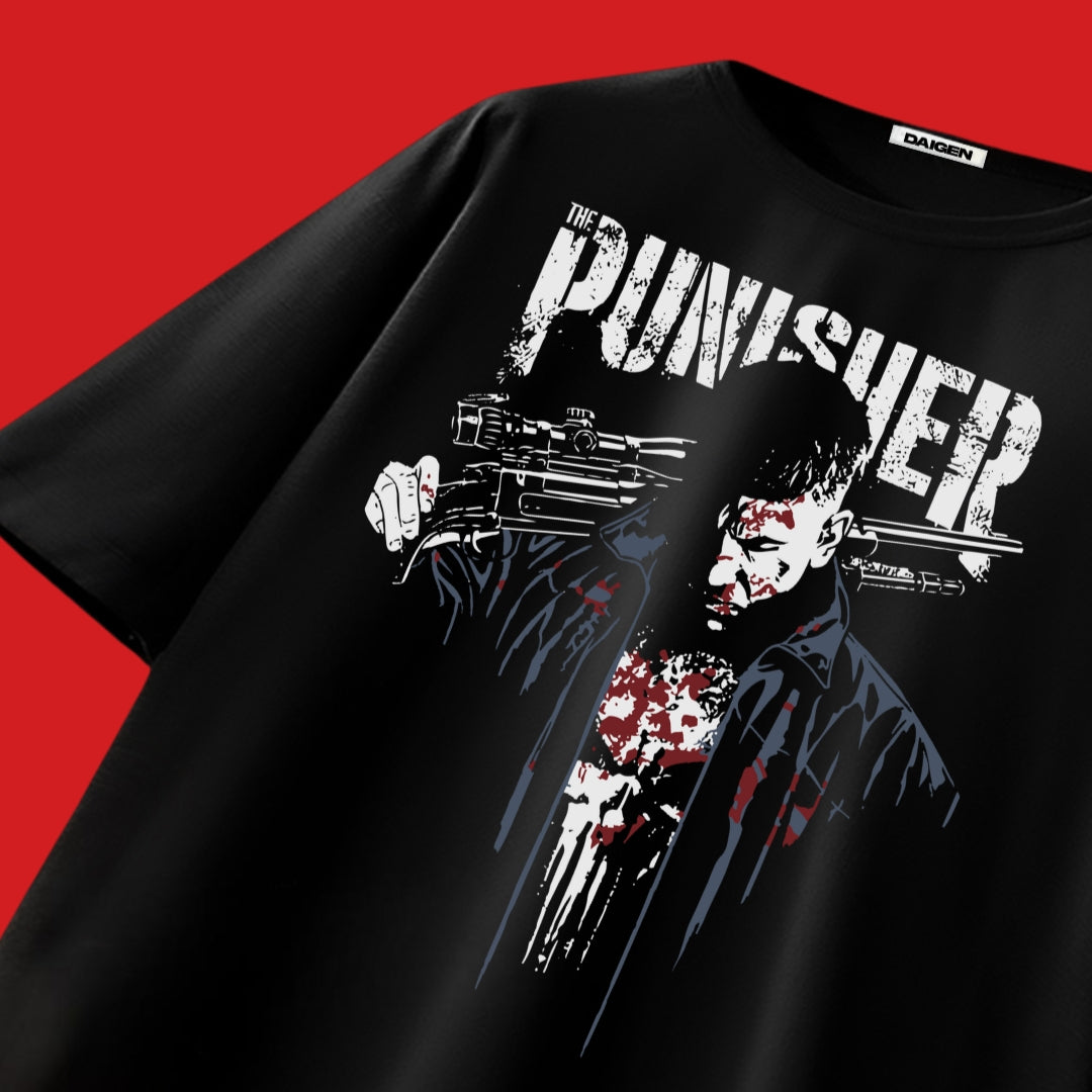 Punisher Oversized Black Tee