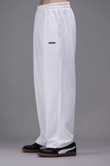 Wide Leg Terry Trousers Cloudy
